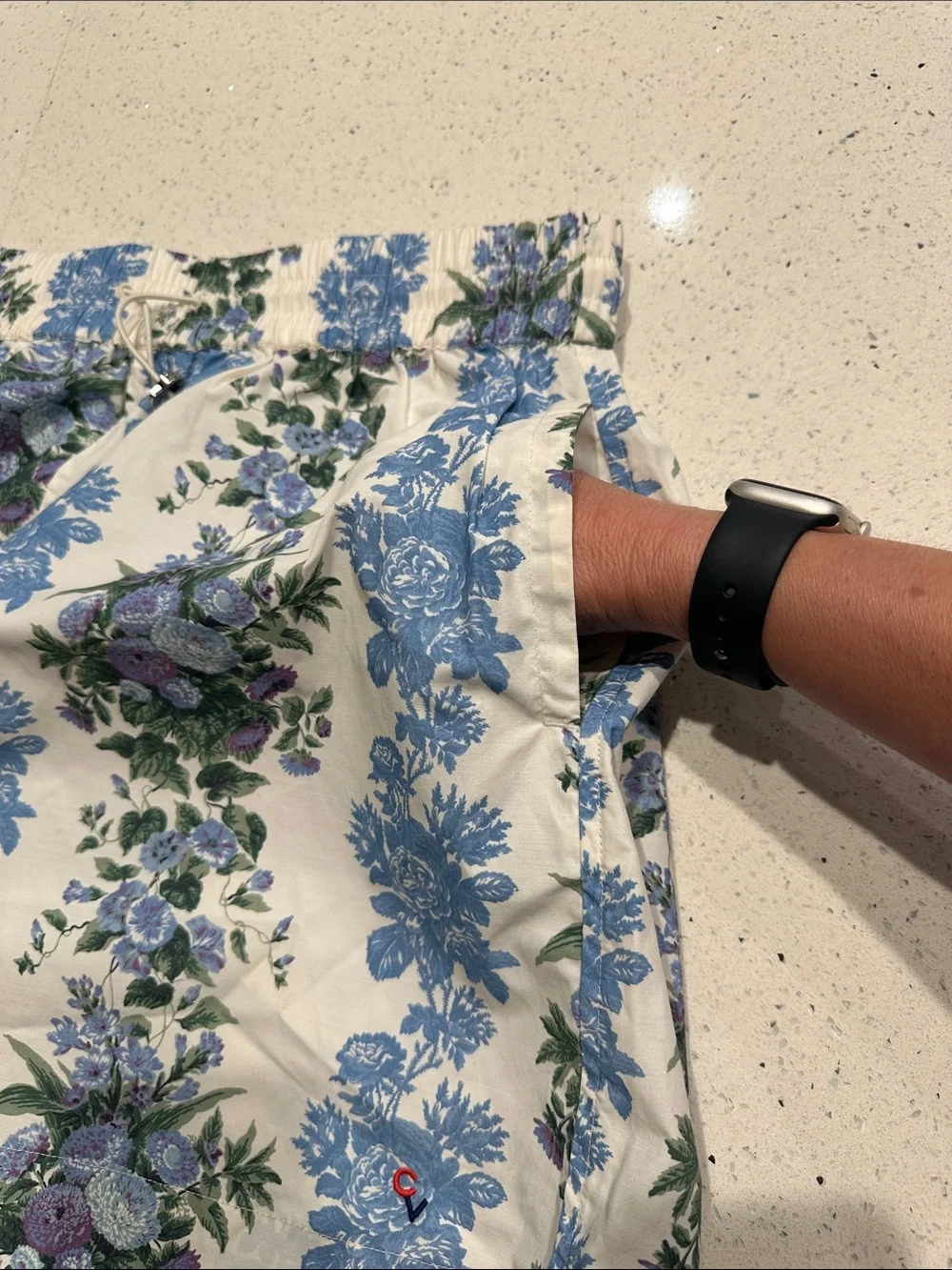 Clare V Blue and Green Floral Mini Skirt - Picture 9 of 9